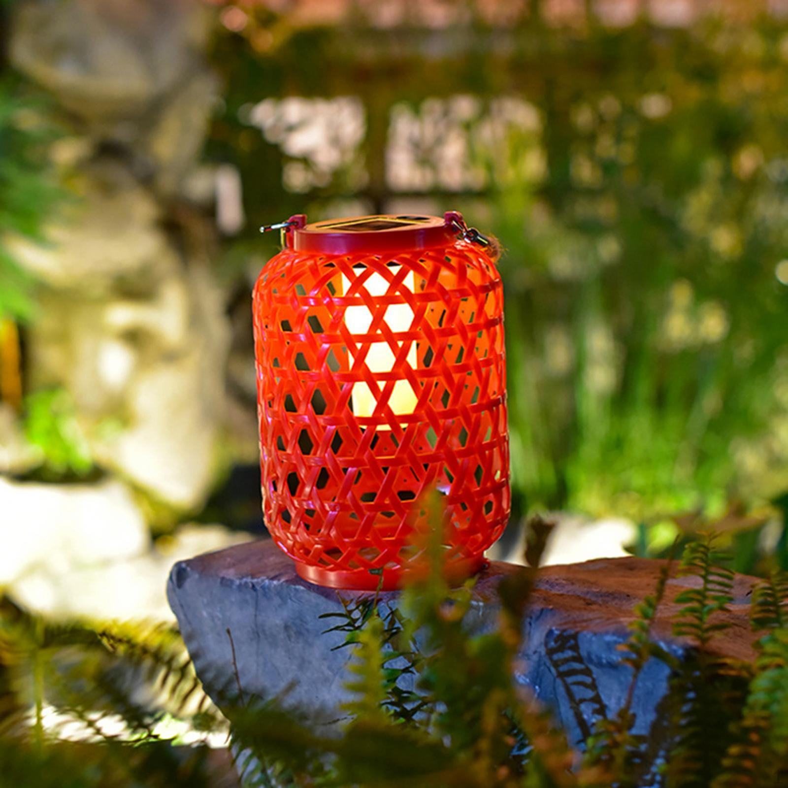 

Уличные солнечные фонарики для сада, тканые светильники Red