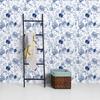 Blue Watercolor Floral Background Removable Wallpaper(45cm*300cm)
