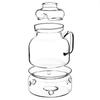 KADAX Heat-Resistant Teapot with Warmer Simple 1.5L