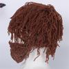1Pcs Funny Wig Beard Knitted Hats Punk-Style Knitted Cap Hobo Mad Scientist Hip Hop Handmade Knit Warm Winter Cap Beanies Hat