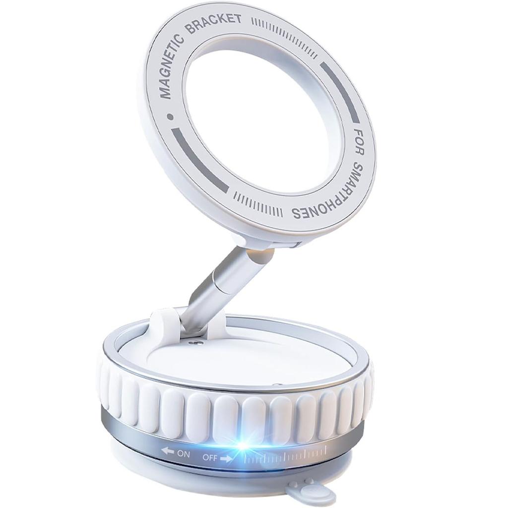 2026 Upgraded Vacuum Magnetic Car Phone Holder 360° Reinforced 96LBS Ultra Suction Cup Phone Holder, N52 Strong Magnet