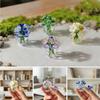 Mini Glass Flower Bouquet Colored Glaze Handcrafted Floral Sculpture  Home Room Decoration