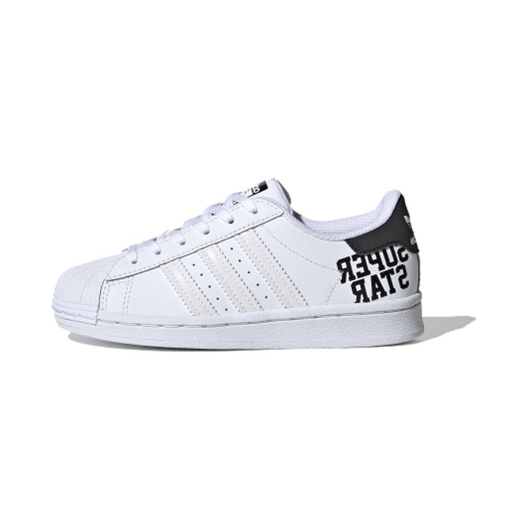 

Adidas Originals Superstar J Leather Abrasion Resistant Low top Kids Skateboarding Shoes White FV3749 28