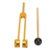 128Hz Heilstimmgabel-Set Stressabbau Aluminiumlegierung Medizinische Stimmgabel mit Hammer Klein Gold