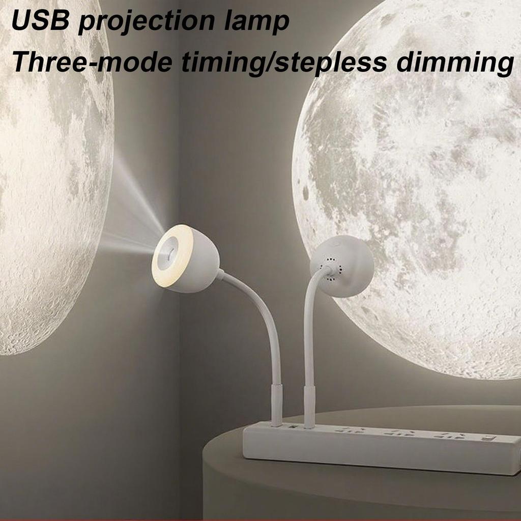 Projektorlicht Mondprojektorlicht USB Schreibtischlampe 3 Modi Umgebungsbeleuchtung Fernbedienung Für Heimdekoration Wohnzimmer Wand Party