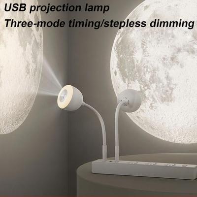 Projector Light Moon Projector Light USB Desk Lamp 3 Modes Ambient Lighting Remote Control For Home Decor Living Room Wall Party