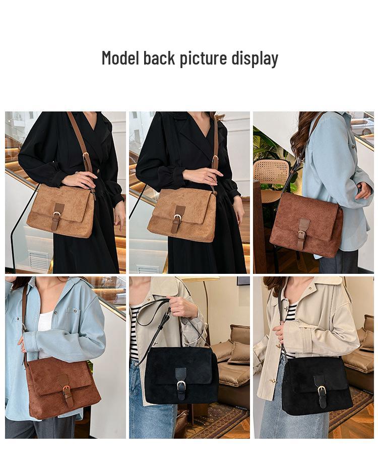 Winter Retro Mattierte Damenhandtasche: 2025 Vielseitige High-End-Mode Nische Schulter Umhänge Pendeltasche