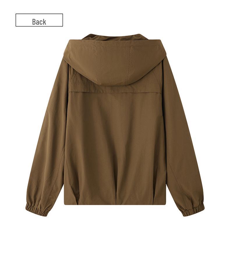 Damen Kurzer Trenchcoat mit Kapuze - 2025 Koreanischer Stil, Modisch & Vielseitig für Frühling/Herbst