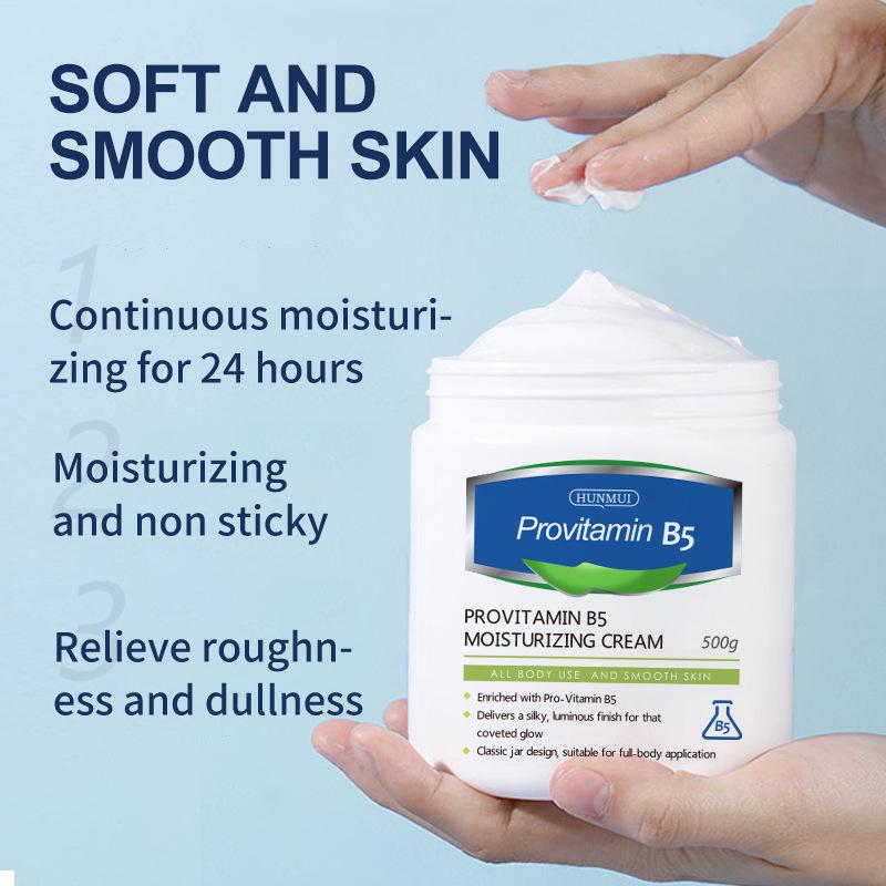 Provitamin B5 Moisturizing Cream: Nourishing Face & Body Lotion for Autumn-Winter, White Jar, Hot-Selling In Southeast Asia, Europe & America.
