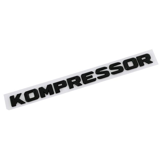

3D логотип ABS Kompressor с буквами для CE SLK 230 200 C230 C180 C200, эмблема багажника автомобиля, наклейка Kompressor, аксессуары 188x13mm чёрный