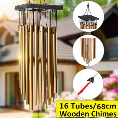 Large 16 Tubes Windchime Chapel Bells Wind Chimes Outdoor Garden Home Decor