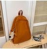 Schoolbag Korean ins Lazy Wind School Bag Female Solid Color Versatile Travel Lightweight Backpack College Student Class Leisure Backpack