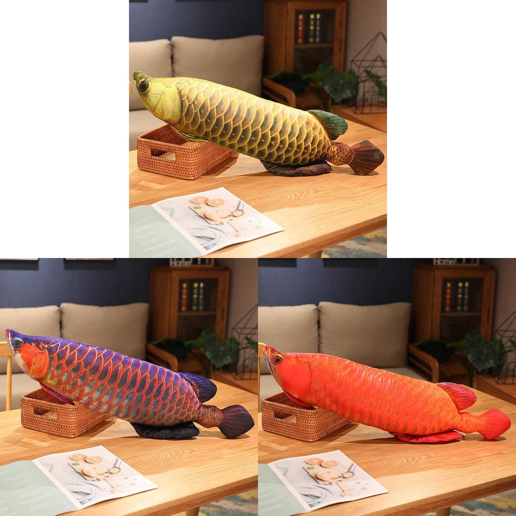 Cuscino Peluche Pesce Con Imbottitura in Cotone 3D Morbido Decorazione Acquario Per Bambini e Ragazzi