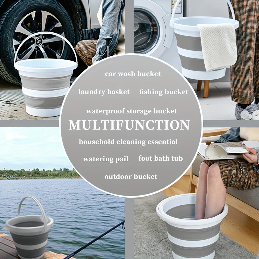 Secchio Pieghevole 16,8L - Silicone, Portatile Per Campeggio, Giardino, Lavaggio Auto - Foto 8