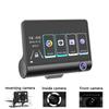 3 Lens Driving Recorder 4" Touch Screen 1080P Car DVR Dash Cam Video Recorder with G-sensor Motion Detection Parking Guard
