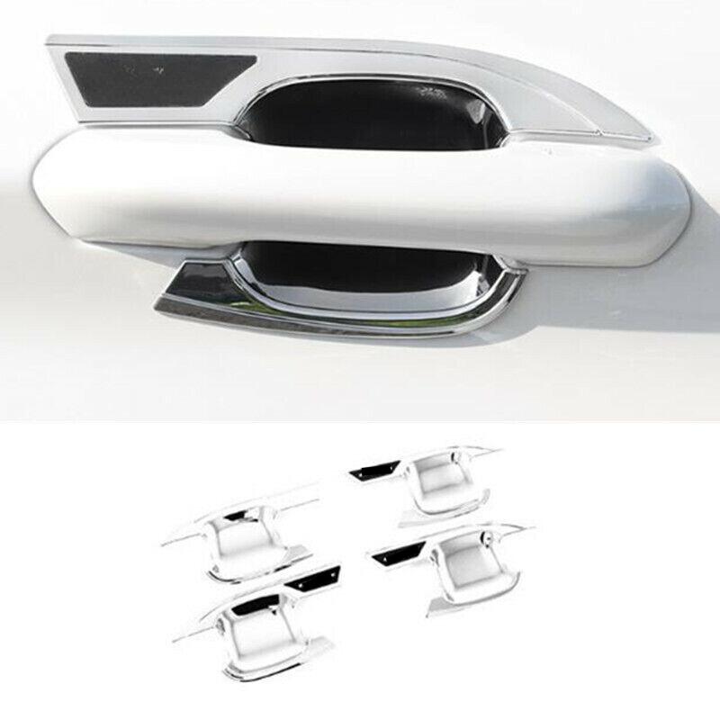 Chrome 4X Exterior Door Handle Bowl Cover Trim For Ford Explorer 2020-2024