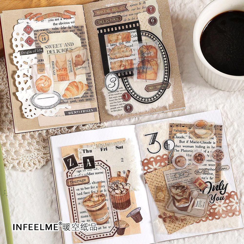 Infeel.Me Retro Ins Bread Dessert Planner Oil Tape - Tuesday Series PET Long Strip