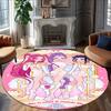 1pc KPop Demon Hunters10 Print Round Carpet Chair Round Carpet Suitable for Bedroom Living Room Home Decorative Carpet