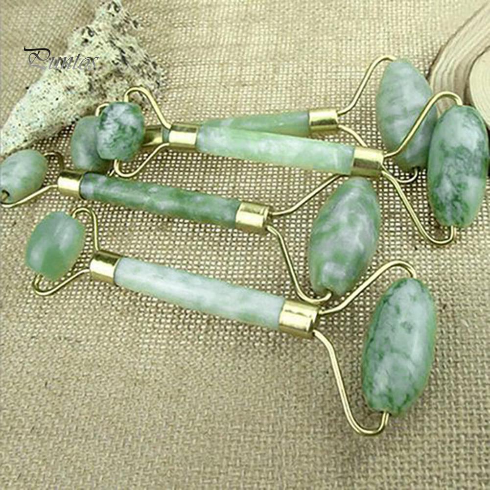 Puntos Kosmetik Dual Head Faux Jade Roller Gesicht Hals Lifting Abnehmen Massager Haut Schönheit