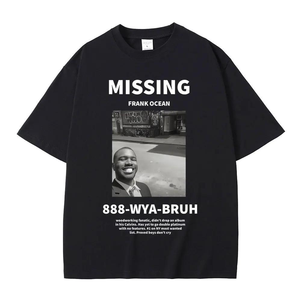 Rapper Frank Missing Graphic T Shirt Hip Hop Ocean Blond Album Summer Tees Y2k Unisex Blond Fashion Casual Tee ONeck Tops