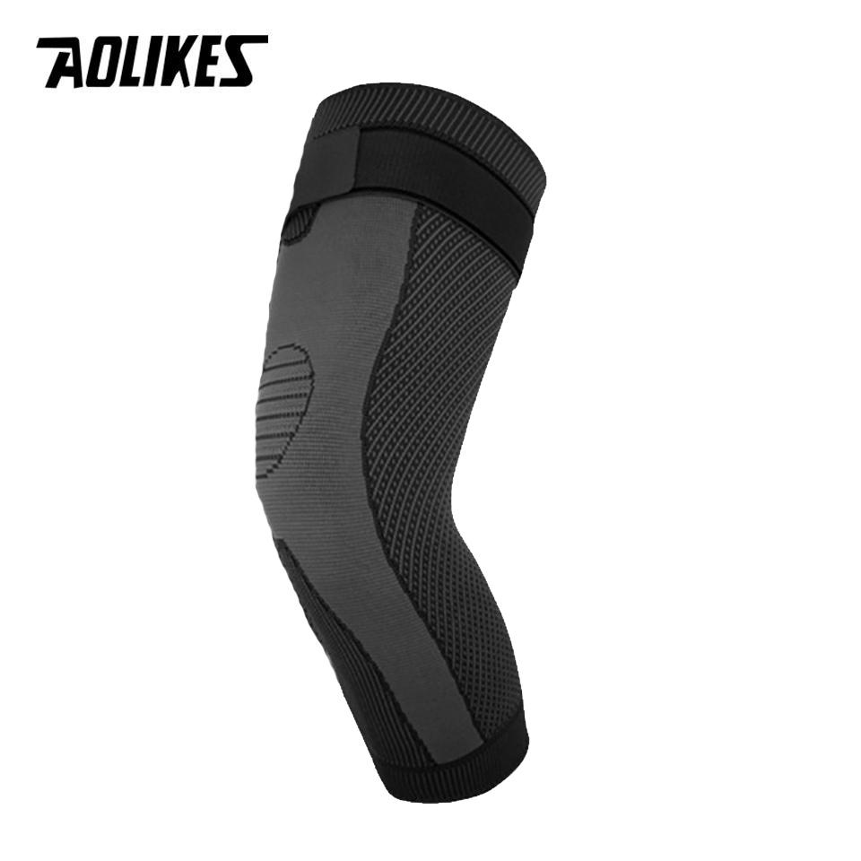 Aolikes Sport Full Leg Compression Sleeves Knee Braces Support Protector For Weightlifting Arthritis Joint Pain Relief
