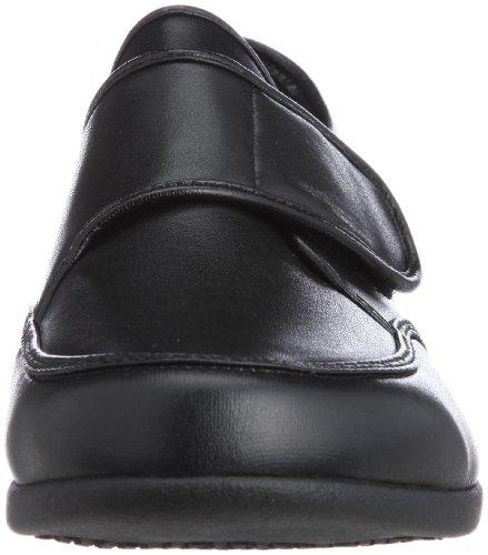 Kaiho Shugi KHS M021 Men's Lightweight Nursing Shoes, Wide 4E Width, Black Smooth, Size 26.5 cm, 4E