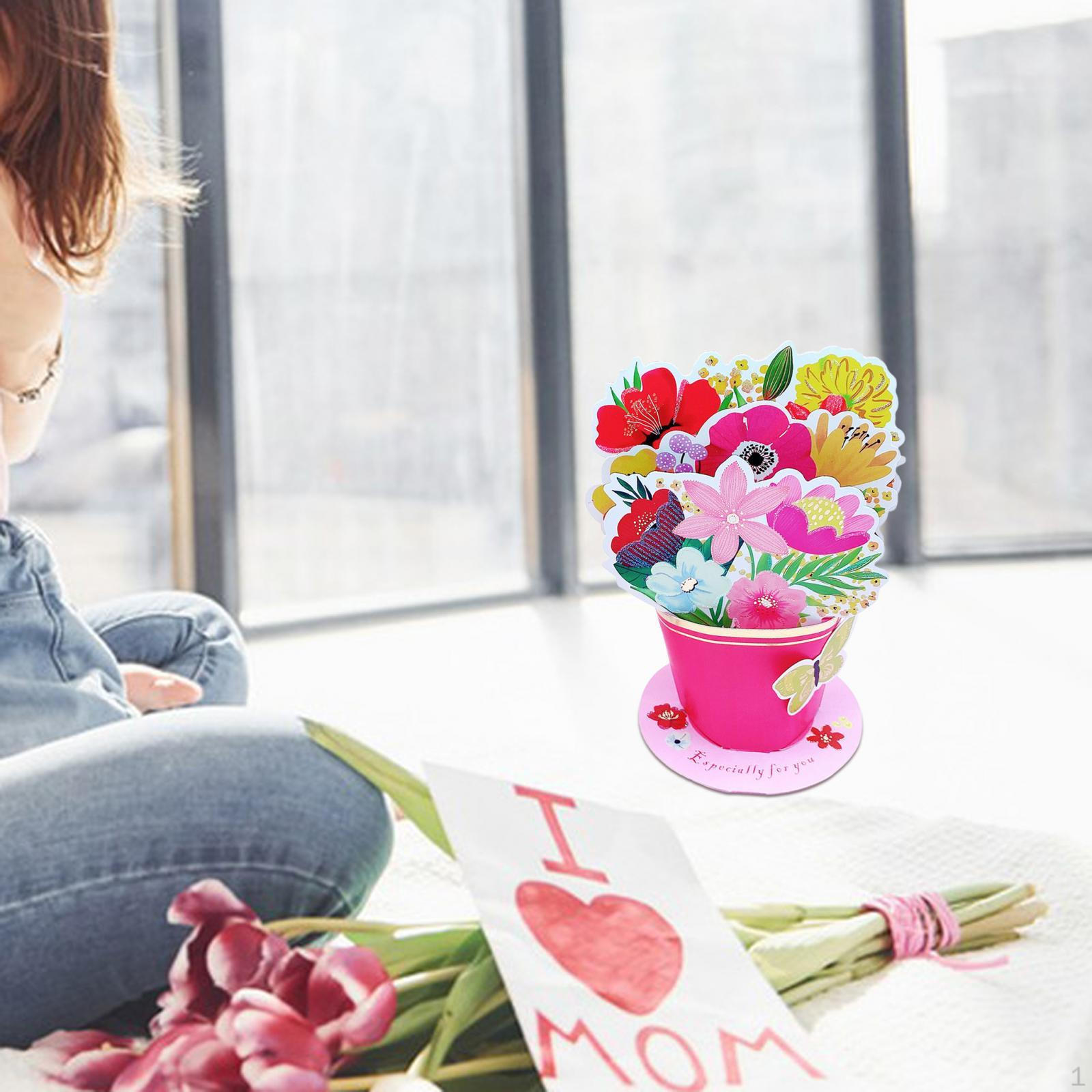 

3D-открытка ко Дню матери, цветочный букет, украшение на все случаи жизни, бабушка, семья, друзья A