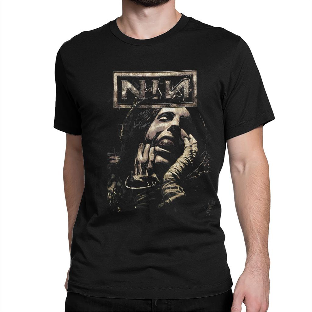 Vintage NIN Rock Band Nine Inch Nails  T-Shirts Men Women Round Neck 100% Cotton T Shirt  Short Sleeve Tees Original Tops