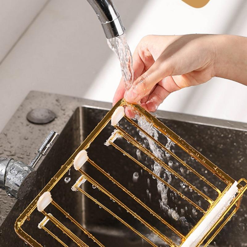 Kitchen Luxury Gold Cup Drying Rack Stand Iron Cup Drainer Holder Tree for Coffee Mug Glasses for Countertop Storage