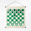 KNK Magnetic Roll-Up Chess Demo Board 27" with Pieces, Wall Hanging