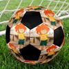 Meister Eder Indoor Soccer Ball Colorful Machine Stitched PVC Size 5 Team Training Competition Ready Durable High-Bounce Cool Sports Gift
