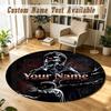 Round Rug Custom NameThe Weeknd Pattern Non Slip Carpet Home Floor Decor