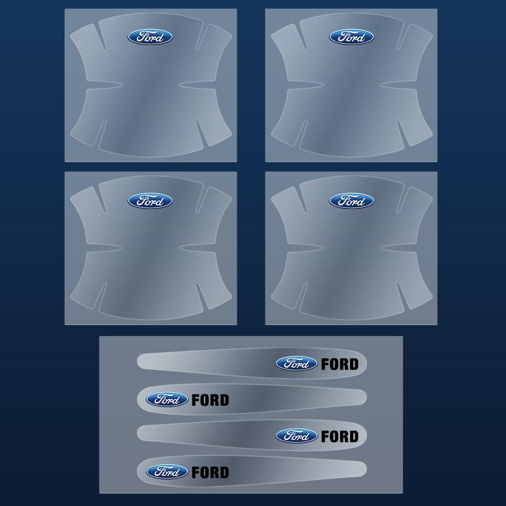 CMOC6 8PCS Car Door Handle Transparent Anti Scratches Protector Film Stickers For Ford Fiesta Mondeo Fusion Escape Edge Kuga Ecosport
