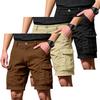 Men's Cargo Shorts 3-Pack with 6 Pockets, Button and Elastic Waist