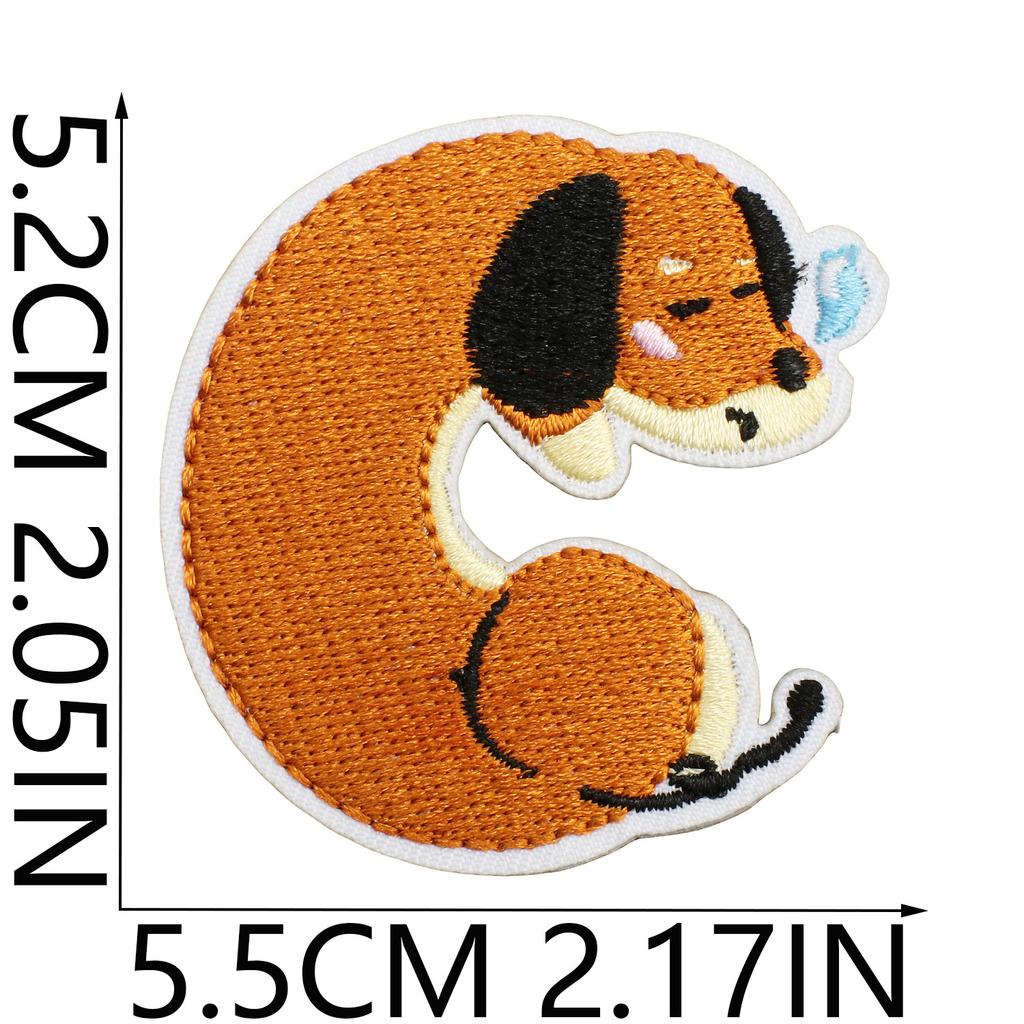 Korean Cute Dachshund Dog Embroidery Cloth Sticker Diy Bag Dress Up Puppy Patch Sticker Computer Embroidery Zhang Zai Ironing