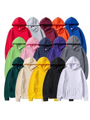 Unisex Fleece Kapuzensweatshirts: Unifarben, Herbst/Winter-Kollektion, 17 Farben verfügbar