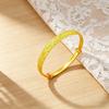 Starry Sky Gold Bracelet Women Solid Bangles Auspicious Chinese Retro National Style Hand Ring Push-Pull Adjustable