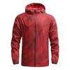 Men's Outdoor Casual Zipper-style Hooded Printed Jacket, Quick-drying Thin Windproof And Waterproof Sports Windbreaker Jacket