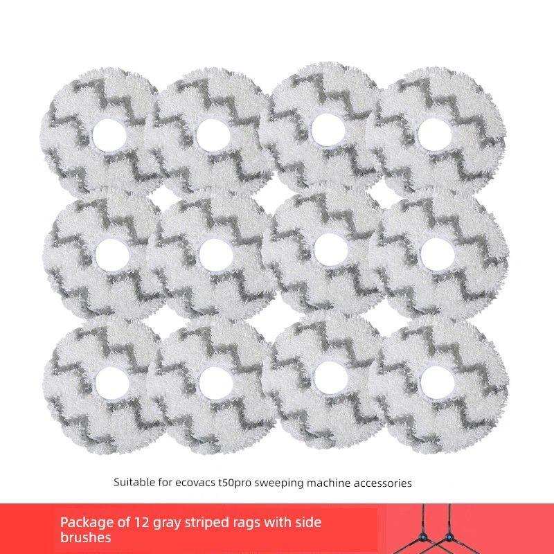 Suitable for Ecovacs T50Pro Sweeping and Mopping Robot Accessories Mop Cloth Cleaning Liquid Roller Brush Dust Bag Filter