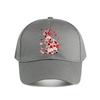 Floral Rose Cat With Hearts Wall Decor Baseball Cap Fashion Unisex Sunhat Womens Outdoor Sports