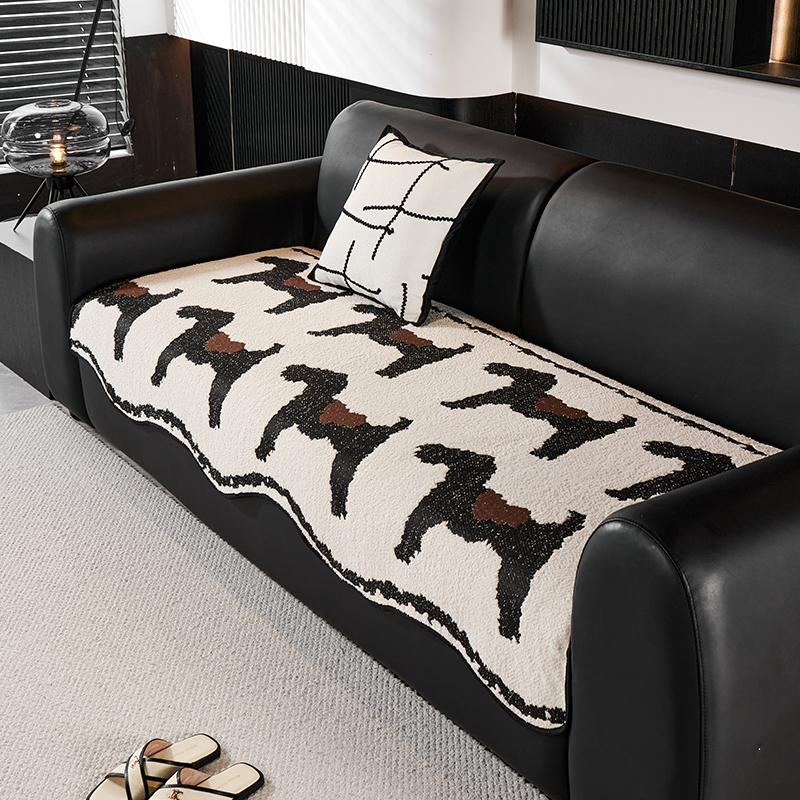 

1 шт. Подушка для дивана специальной формы, всесезонный универсальный чехол для дивана из шенилла, противоскользящий чехол, защитное покрытие для мебели в спальне 90x90cm