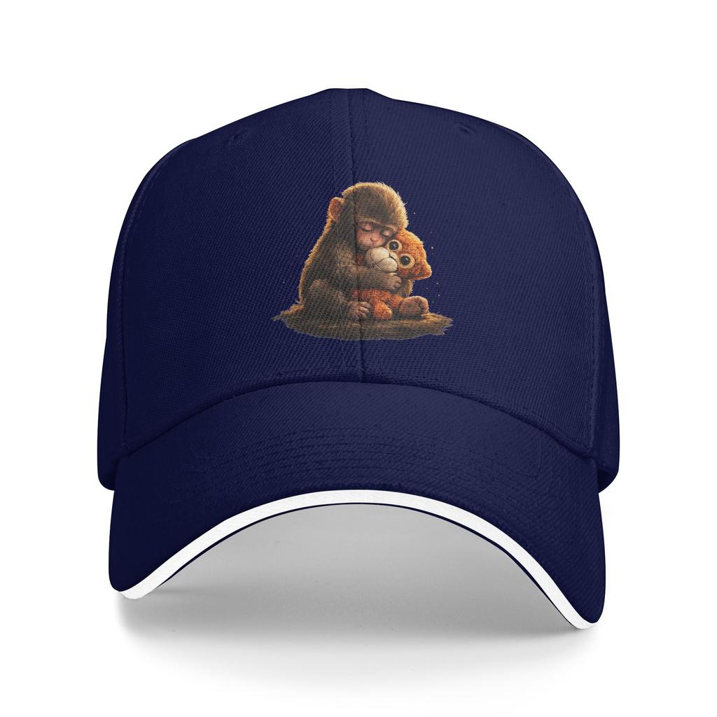 Cute Baby Monkey Punch Viral Zoo Japan Design Sun Baseball Cap  Summer Y2k Hip Hop Hats For Men Hunting Camping Baseball Caps