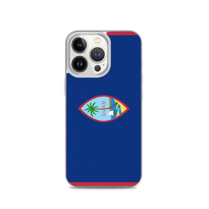 Coque iPhone - Drapeau Guam - iPhone 13 Pro - Souple - Protection complète - Multicolore