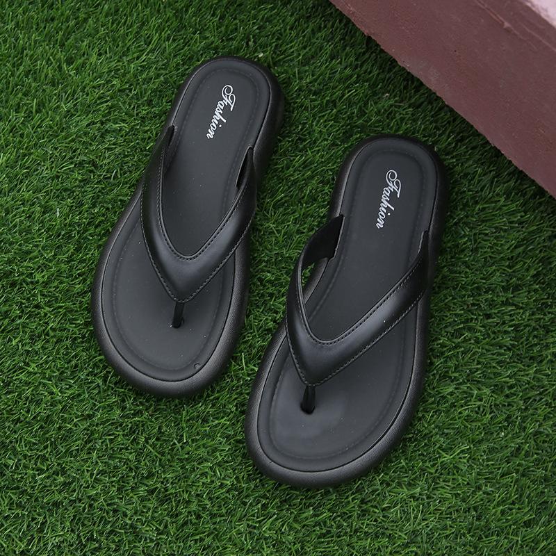 Direktverkauf ab Werk Damen Zehensandalen mit weichen Sohlen und rutschfesten zweifarbigen Zehenstegsandalen Strandschuhe für Damen 40-41 schwarz