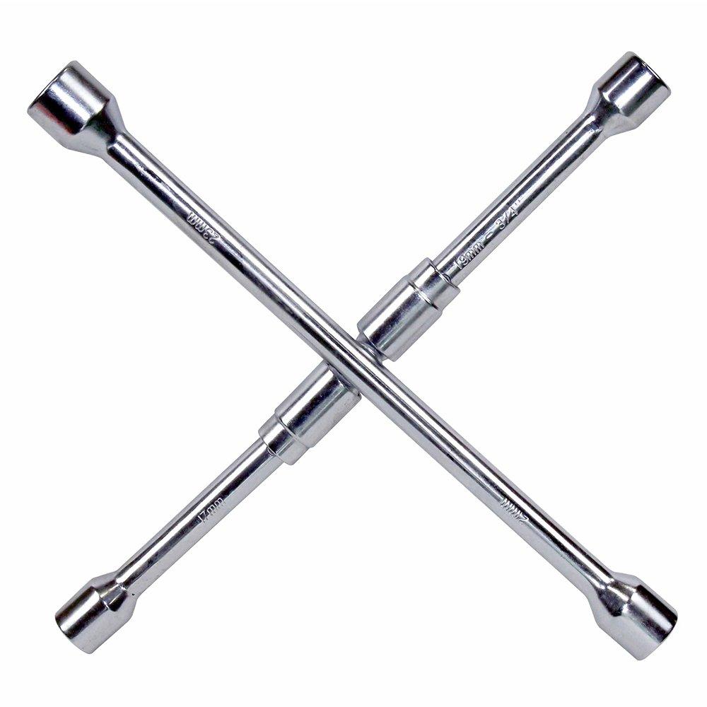 Meltec Car Tire Change Tool Cross Wrench Foldable Meltec Thin Socket F-32 (17/19/21/23mm)