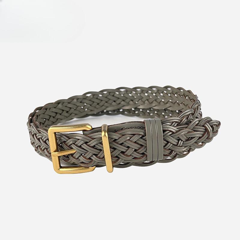 Punch-free Belt Hand-woven Retro Versatile Women's Belt with Casual Pants Jeans