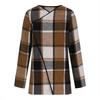 2024 Women's Plaid Print Long-sleeved Jacket - European & American Spring/Autumn Fashion