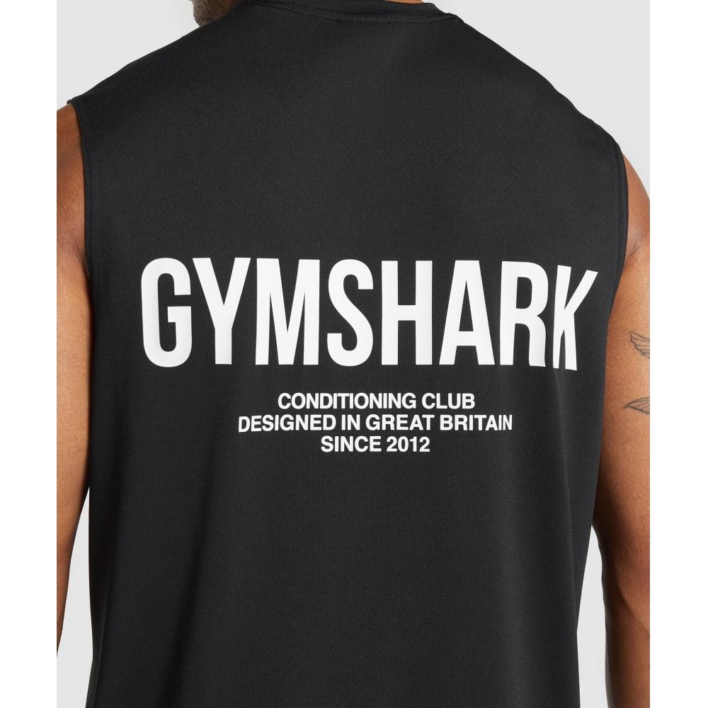 Gymshark Tanque de condicionamento Club Preto A2b4u Bb2j