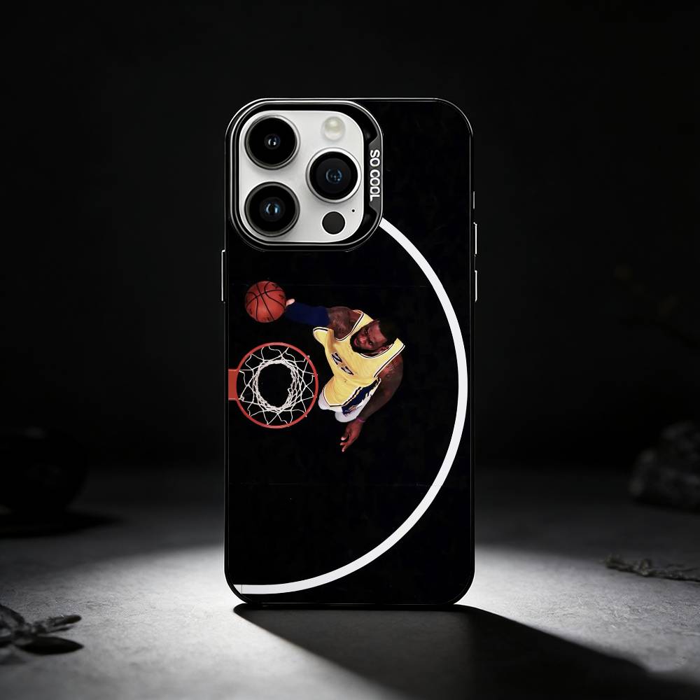 L-Lebron James 23 Phone Case For iPhone 17,16,15,14,13,12,11 Plus,Pro Max,XS,Colored silver phone case