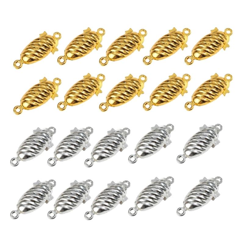 Schmuckverschlüsse aus Edelstahl, 20 Verbinder mit Endbefestigungspunkten zum Herstellen und Reparieren von Armbändern und Halsketten